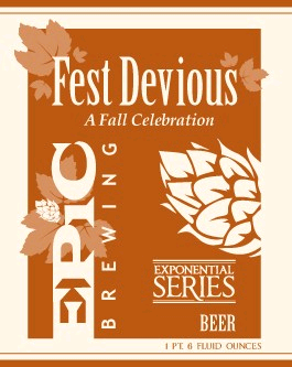 Epic Fest Devious Marzen beer Label Full Size