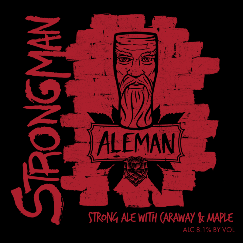 Aleman StrongMan beer Label Full Size
