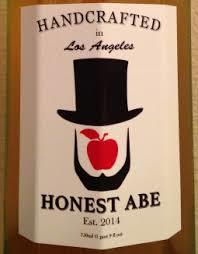 Honest Abe Strawberry Mead beer Label Full Size