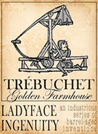Ladyface Trébuchet Golden Farmhouse Ale Barrel Aged beer Label Full Size