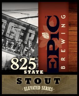 Epic 825 State Stout beer Label Full Size