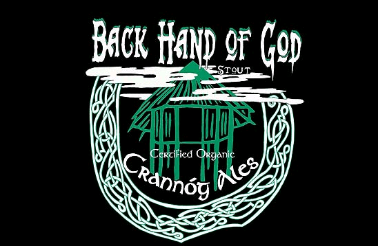 Crannog Ales Back Hand of God Stout beer Label Full Size