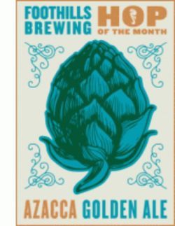 Foothills September Hop of the Month Azacca beer Label Full Size