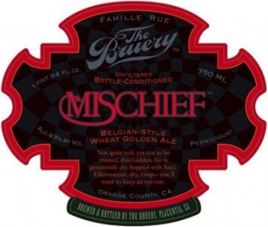 Bruery Mischief Gone Wild beer Label Full Size