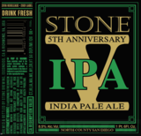 Stone 20th Anniversary Encore Series: 5th Anniversary IPA beer