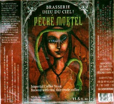 Dieu du Ciel Peche Mortel 2010 beer Label Full Size