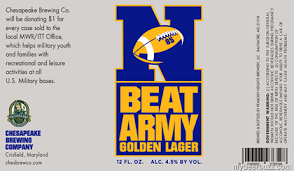 Chesapeake Beat Army beer Label Full Size