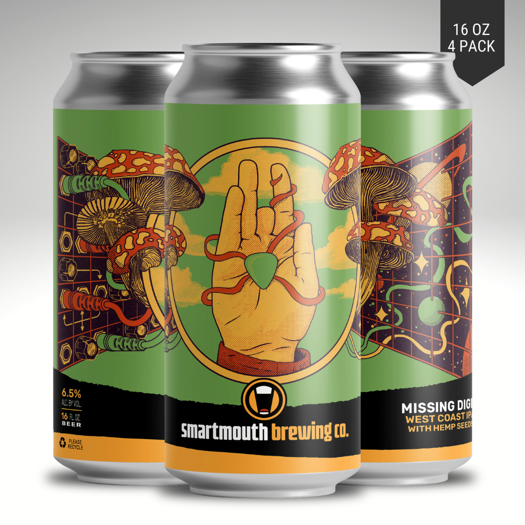 Smartmouth Missing Digit Hemp beer Label Full Size