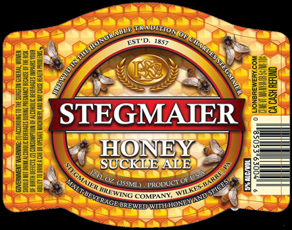 Stegmaier Honeysuckle Ale beer Label Full Size