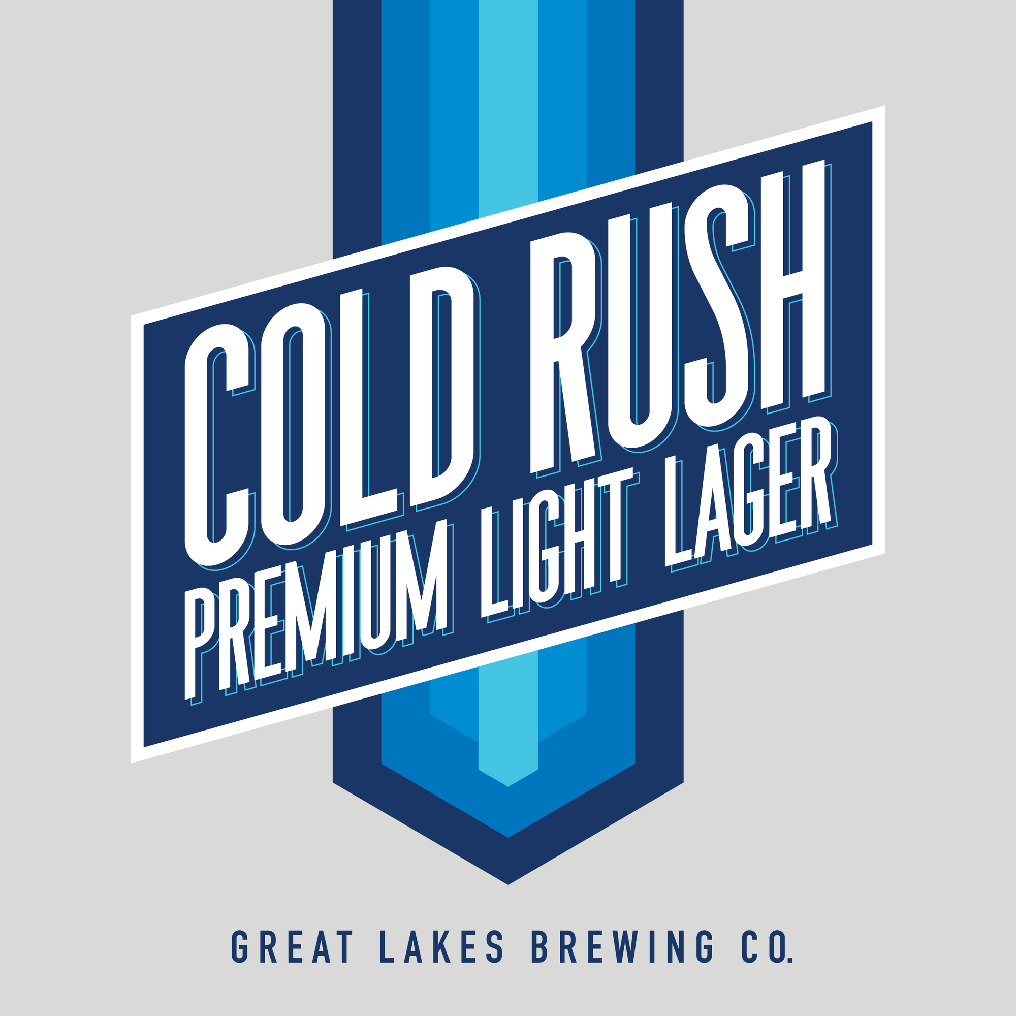 Great Lakes Cold Rush Premium Light Lager beer Label Full Size