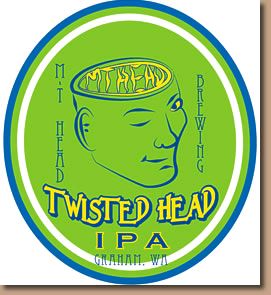M.T. Head Twisted Head IPA beer Label Full Size