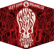 Left Hand Barrel Aged Wake Up Dead 2009 beer Label Full Size