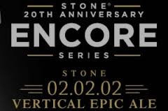 Stone 20th Anniversary Encore Series: Vertical Epic 02.02.02 beer Label Full Size