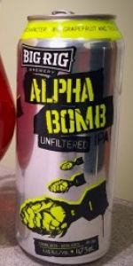 Big Rig Alpha Bomb beer Label Full Size