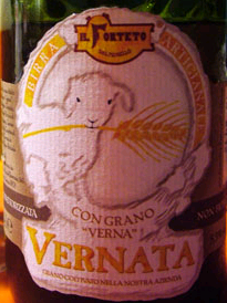 Il Forteto Vernata beer Label Full Size