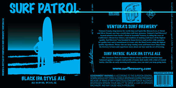 Surf Patrol beer Label Full Size