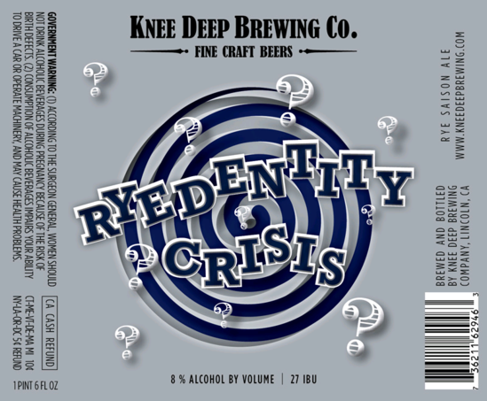 Knee Deep Ryedenity Crisis beer Label Full Size