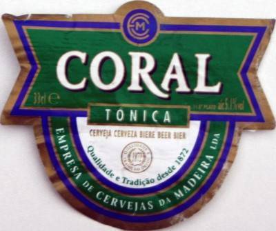 Coral Tonica beer Label Full Size