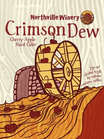 Northville Winery Crimson Dew beer Label Full Size