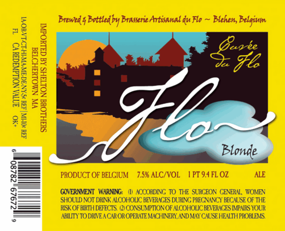 Cuvee Du Flo Blonde beer Label Full Size