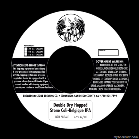 Stone Cali-Belgique IPA Double Dry-Hopped beer Label Full Size