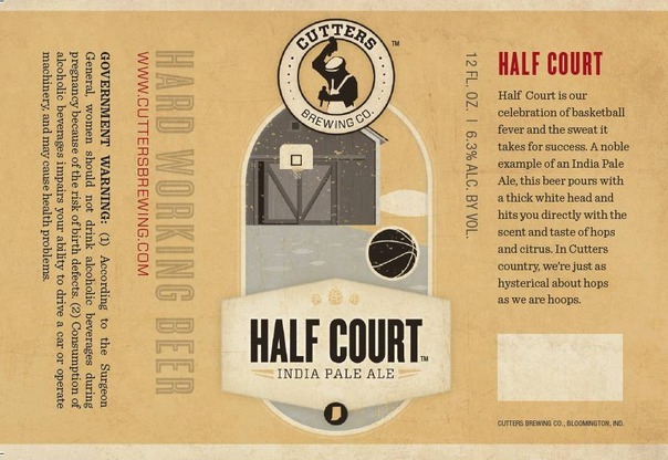 Cutters Half Court beer Label Full Size