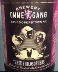 Ommegang Three Philosophers w/ Strawberry & Cranberry beer Label Full Size