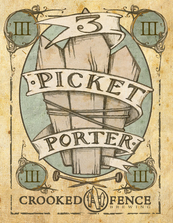Crooked Fence 3 Picket beer Label Full Size