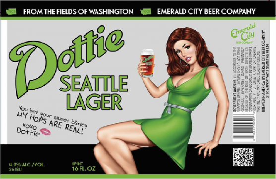 Emerald City Dottie beer Label Full Size