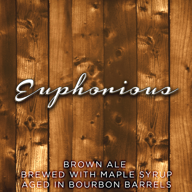 Rochester Mills Euphorious - Bourbon Barrel Aged Maple Brown Ale beer Label Full Size