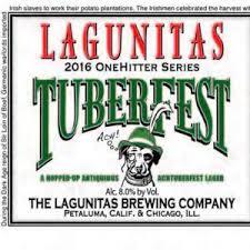Lagunitas Onehitter 2016 Series: Tuberfest Lager beer Label Full Size