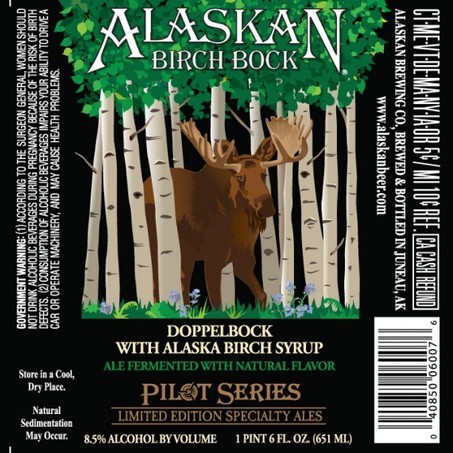 Alaskan Birch Bock beer Label Full Size