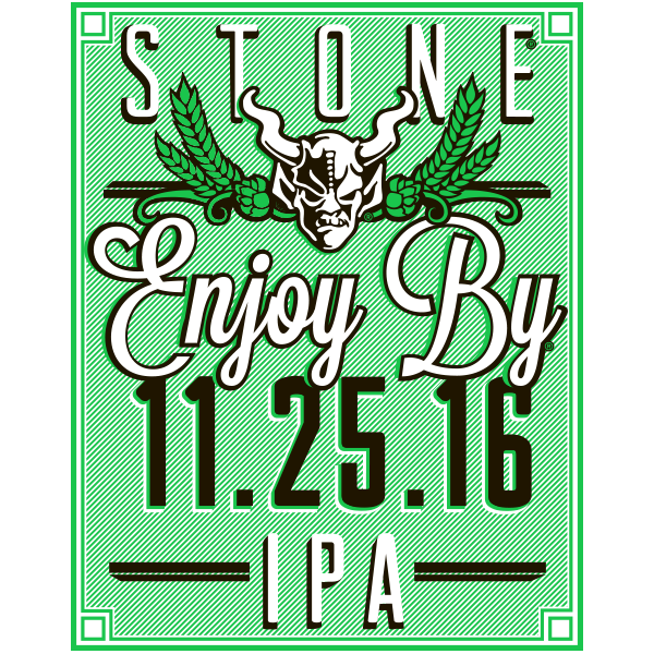 Stone Enjoy By 11.25.16 beer Label Full Size