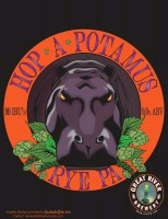Great River Hopapotamus beer Label Full Size
