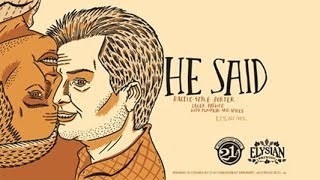 21st Amendment He Said Pumpkin Porter 2015 beer Label Full Size