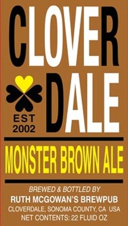 Ruth McGowan's Monster Brown beer Label Full Size