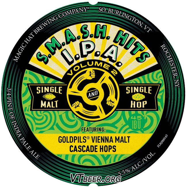 Magic Hat S.M.A.S.H. Hits Vol.2 beer Label Full Size