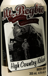 Mt. Begbie High Country beer Label Full Size