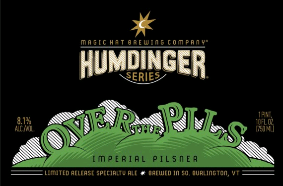 Magic Hat Humdinger Series Over the Pils beer Label Full Size