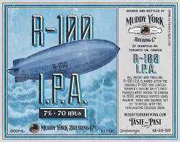 Muddy York R-100 IPA beer Label Full Size
