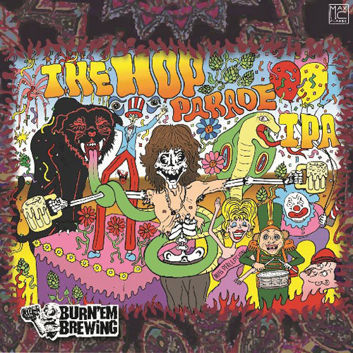 Burn 'Em Hop Parade beer Label Full Size