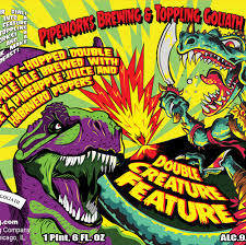 Pipeworks Toppling Goliath Double Creature Feature beer Label Full Size