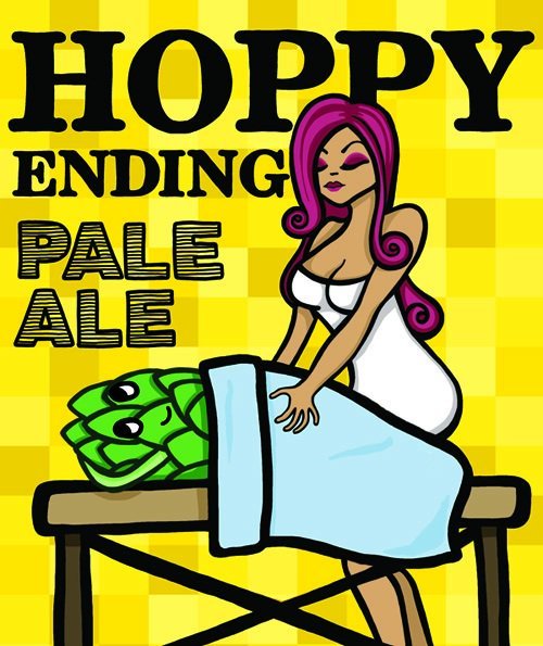 Big E Ales Hoppy Ending Pale beer Label Full Size