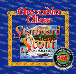 Arcadia Starboard Stout With Cascade beer Label Full Size