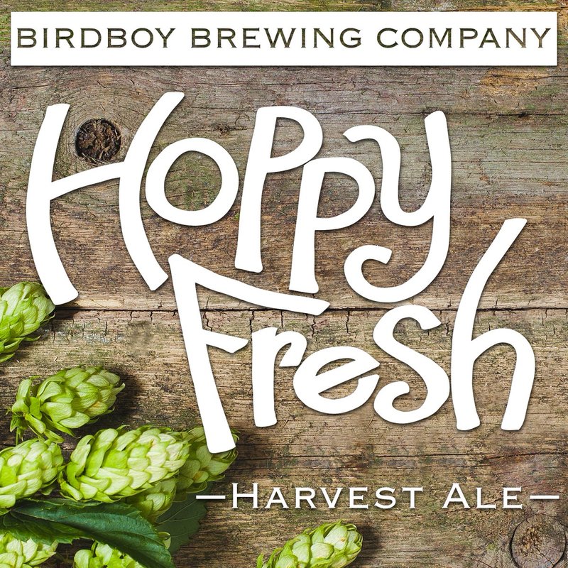 Birdboy Hoppy Fresh beer Label Full Size