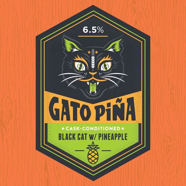 Long Live Gato Piña beer Label Full Size