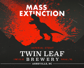 Bourbon Barrel Mass Extinction beer Label Full Size