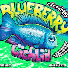 Pipeworks Bluberry Cichlid beer Label Full Size