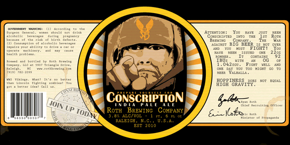 Roth Conscription IPA beer Label Full Size