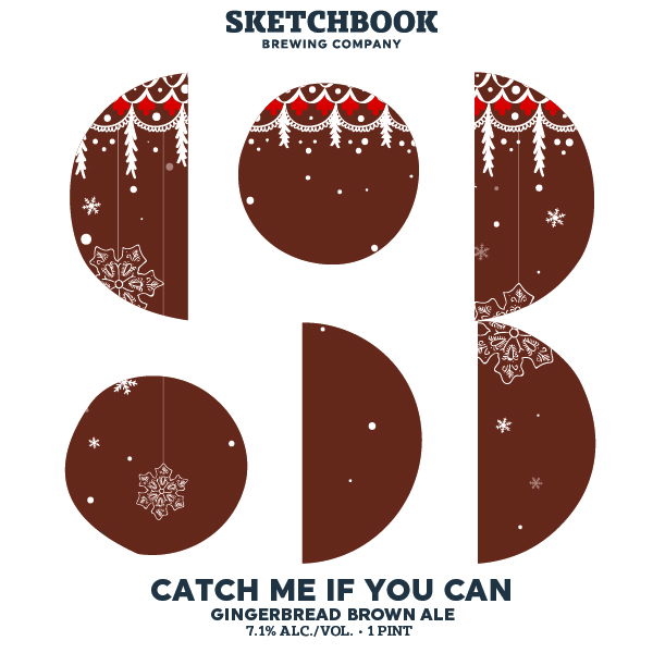 Sketchbook Holiday Brown Ale beer Label Full Size